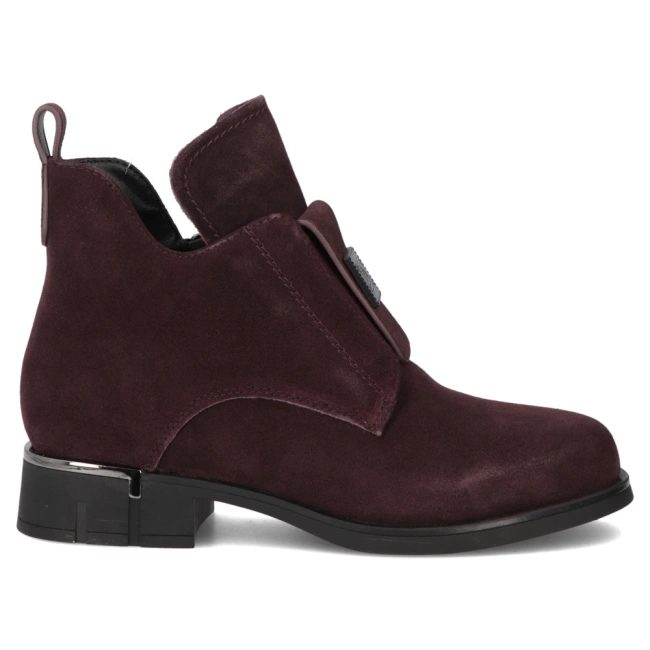 Leather ankle boots DBT7244/25 BG maroon