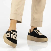 Skórzane sneakersy Filippo DP7173/25 BK czarne