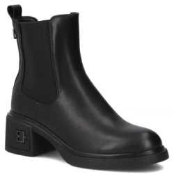 Leather ankle boots Filippo DBT7198/25 BK black