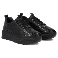 Skórzane sneakersy Filippo DP7284/25 BK czarne