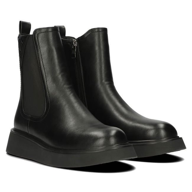 Botki na platformie Filippo DBT4069/22 BK czarne