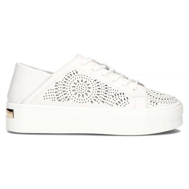 Leather shoes FILIPPO DP3529/22 WH białe