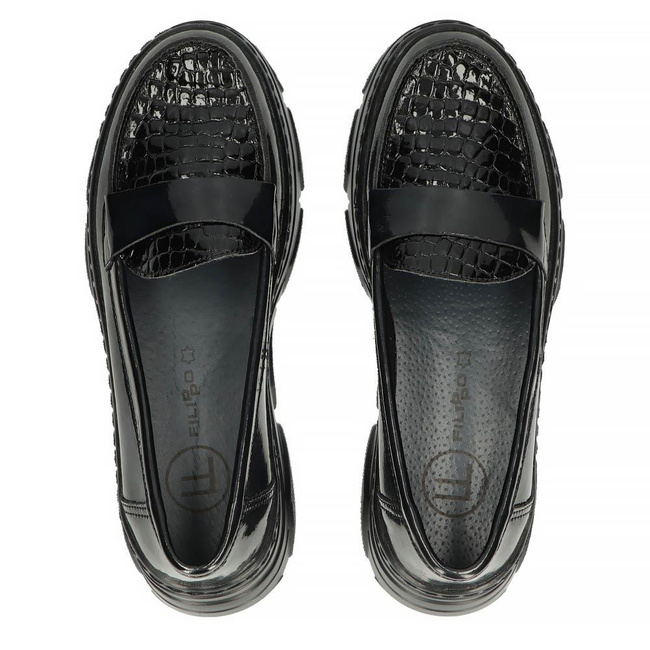 Leather shoes Filippo DP4186/22 BK black