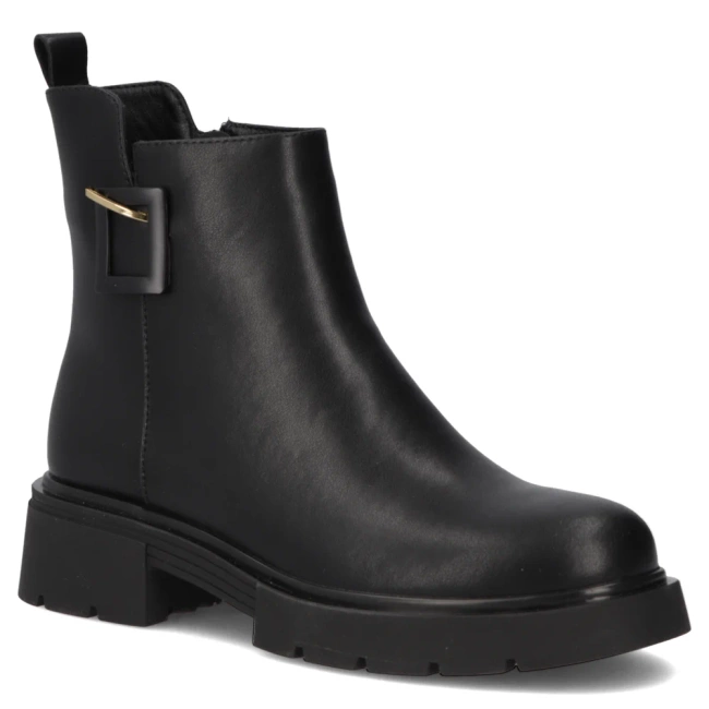 Leather ankle boots Filippo DBT7185/25 BK black
