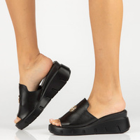 Leather flip-flops Filippo DK3596/23 BK black