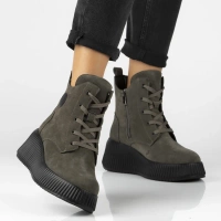Leather ankle boots Filippo DBT7288/25 GR grey