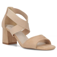 Sandały na obcasie Filippo DS6920/25 BE beżowe