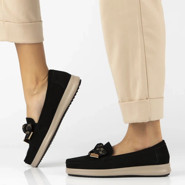 Leather loafers Filippo DP6457/24 BK black