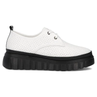 Leather sneakers Filippo DP6846/25 WH BK white