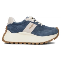 Skórzane sneakersy Filippo DP6785/25 BL niebieskie