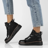 Leather ankle boots DBT6453/25 BK black