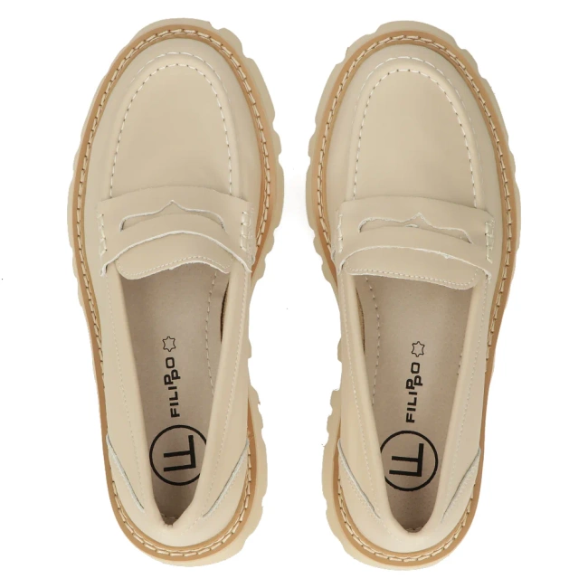 Leather shoes Filippo DP6088/24 BE beige