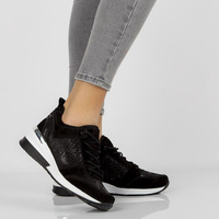 Leather sneakers Filippo DP1505/20 BK black
