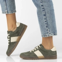 Skórzane sneakersy Filippo DP6770/25 KH zielone