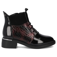 Leather ankle boots Filippo DBT7275/25 BG burgundy