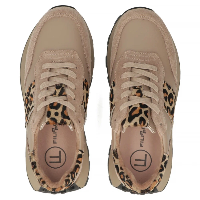 Leather sneakers Filippo DP7112/26 BE LEO brown