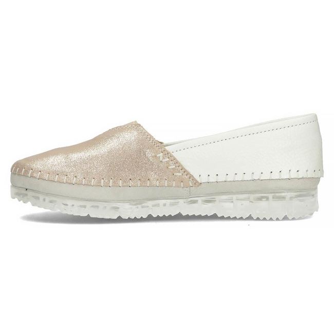 Skórzane półbuty Filippo DP2147/22 WH GO białe