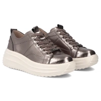 Skórzane sneakersy Filippo DP6795/25 GN gun metal