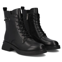 Skórzane botki Filippo DBT7453/25 BK czarne