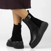 Leather ankle boots Filippo DBT7268/25 BK black