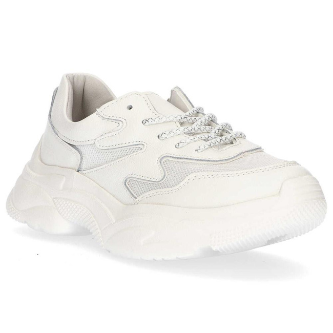 Skórzane sneakersy Filippo DP1410/20 WH białe