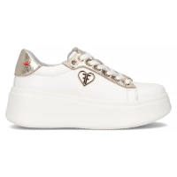 Leather sneakers Filippo DP6792/25 WH GO white gold