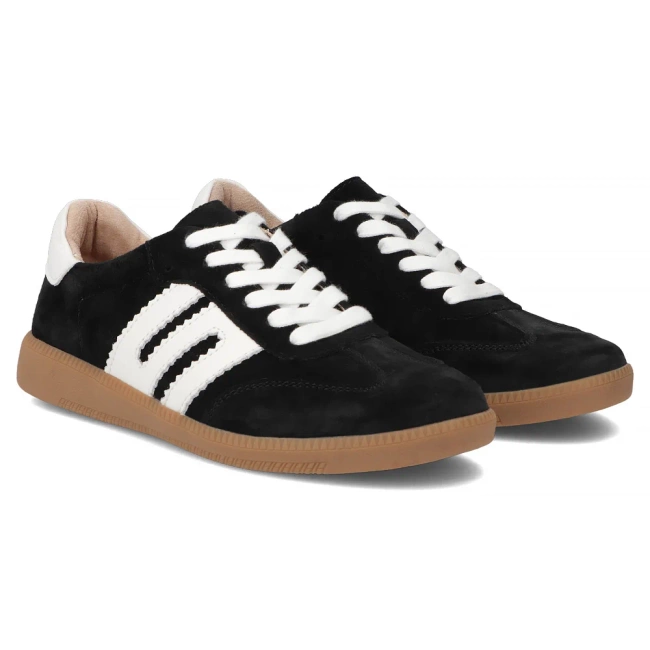 Leather sneakers Filippo DP7492/25 BK black