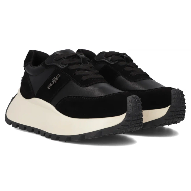 Skórzane sneakersy Filippo DP6785/25 BK czarne