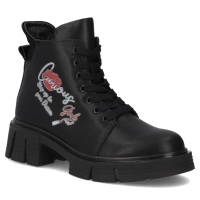 Leather ankle boots Filippo DBT7147/25 BK black