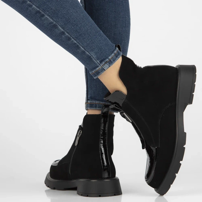 Leather ankle boots Filippo DBT6570/25 BK black