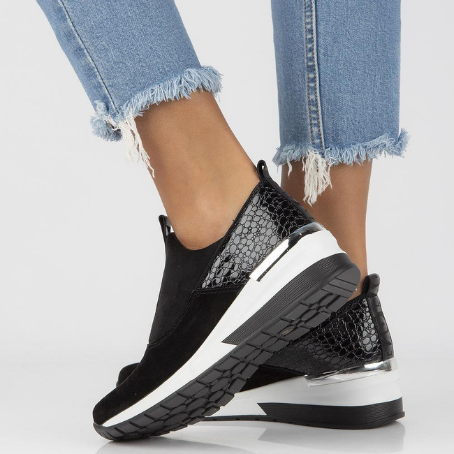 Leather Sneakers Filippo DP1689/21 BK Black
