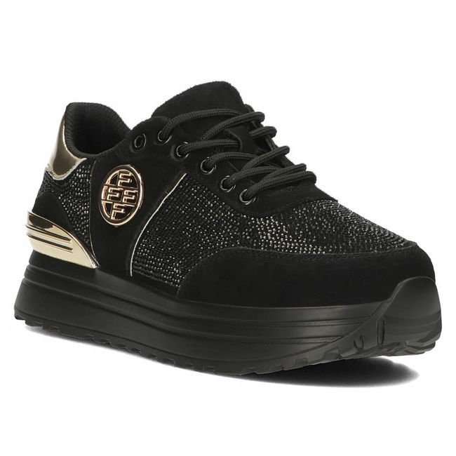 Skórzane Sneakersy damskie Filippo DP3538/23 BK D