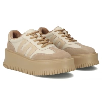 Skórzane sneakersy Filippo DP7111/25 BE beżowe