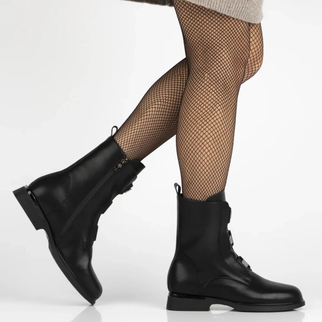 Leather ankle boots Filippo DBT7189/25 BK black
