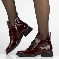 Leather ankle boots DBT7191/25 BG maroon