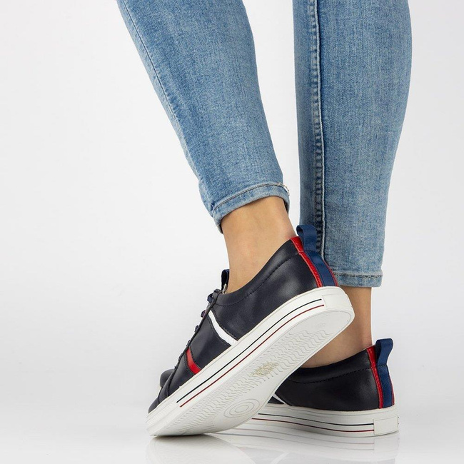 Leather shoes Filippo DP2045/21 NV navy blue
