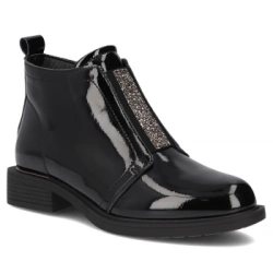 Skórzane botki Filippo DBT7435/25 BK czarne