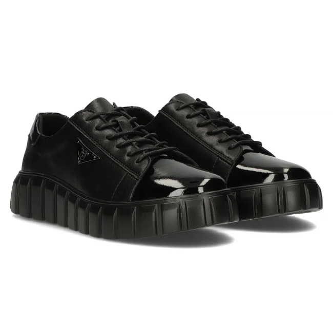 Leather sneakers Filippo DP4138/25 BK black