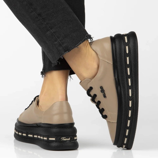 Leather sneakers Filippo DP7119/25 TP taupe