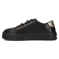 Skórzane sneakersy Filippo DP6854/25 BK czarne