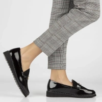 Skórzane mokasyny Filippo DP1515/24 BK czarne