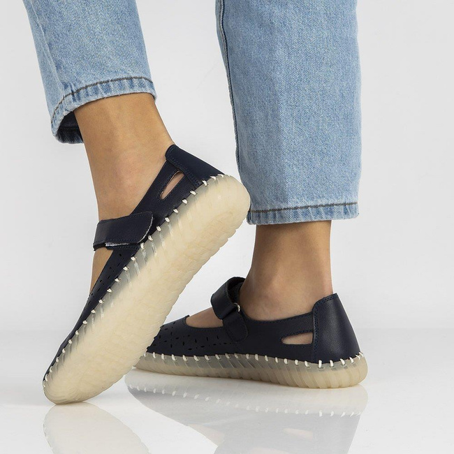 Leather shoes Filippo DP1262/20 NV navy blue