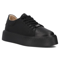 Leather sneakers Filippo DP6119/25 BK black