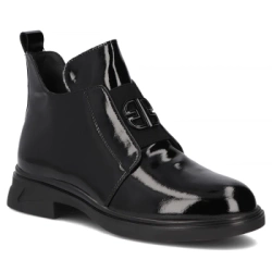 Skórzane botki Filippo DBT7393/25 BK L czarne