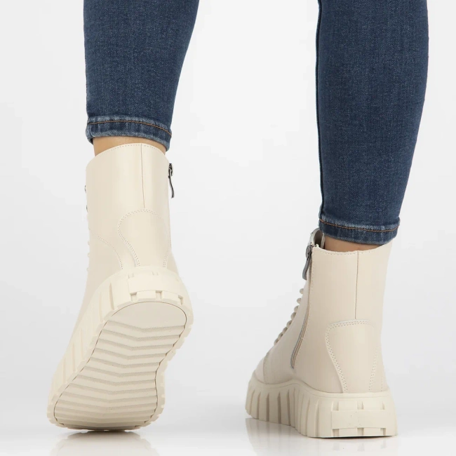 Leather ankle boots DBT6312/25 BE beige