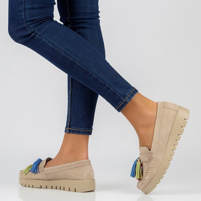 Leather shoes Filippo DP3535/23 BE beige