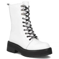 Leather ankle boots Filippo DBT7256/25 WH white