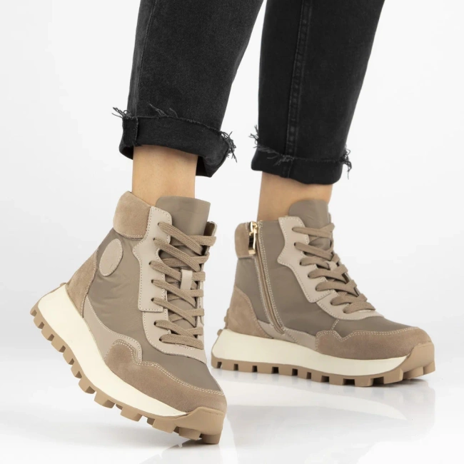 Leather ankle boots Filippo DBT7158/25 BE beige