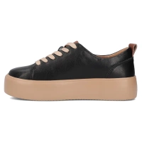 Leather sneakers Filippo DP6117/25 BK BE black-beige