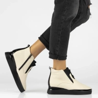 Leather ankle boots Filippo DBT7392/25 BE beige